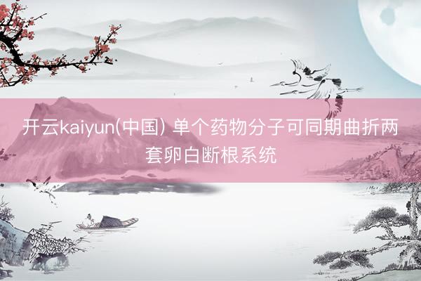 开云kaiyun(中国) 单个药物分子可同期曲折两套卵白断根系统