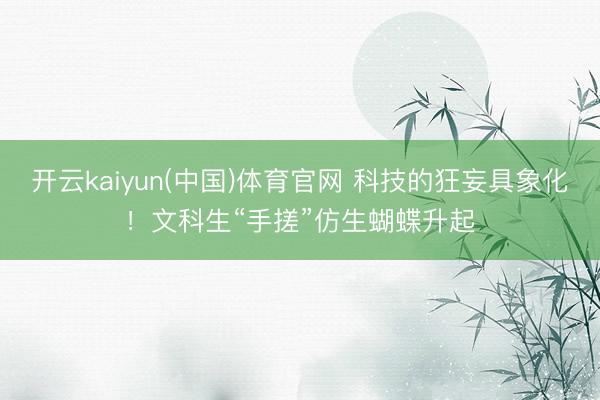 开云kaiyun(中国)体育官网 科技的狂妄具象化!文科生“手搓”仿生蝴蝶升起