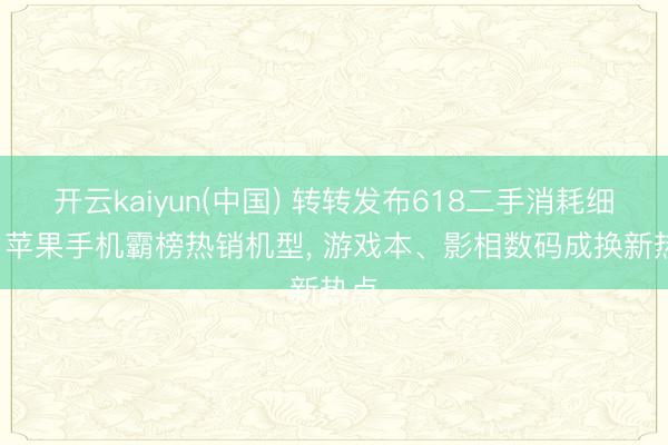 开云kaiyun(中国) 转转发布618二手消耗细察: 苹果手机霸榜热销机型, 游戏本、影相数码成换新热点