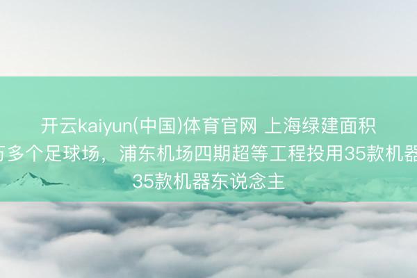 开云kaiyun(中国)体育官网 上海绿建面积十分于6万多个足球场,浦东机场四期超等工程投用35款机器东说念主